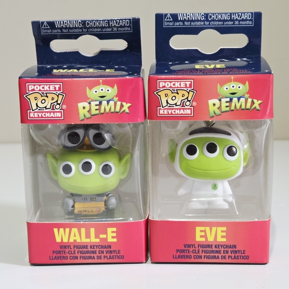 Funko Pocket Pop! Toy Story Alien Remix Wall-E & Eve Keychain - Disney Pixar